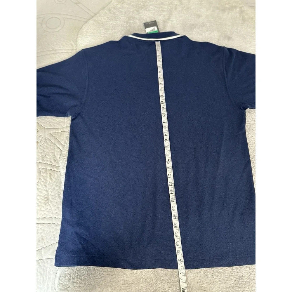 New Nike Golf Men's XL Short Sleeve Polo Shirt Navy Cotton LOGO Vintage